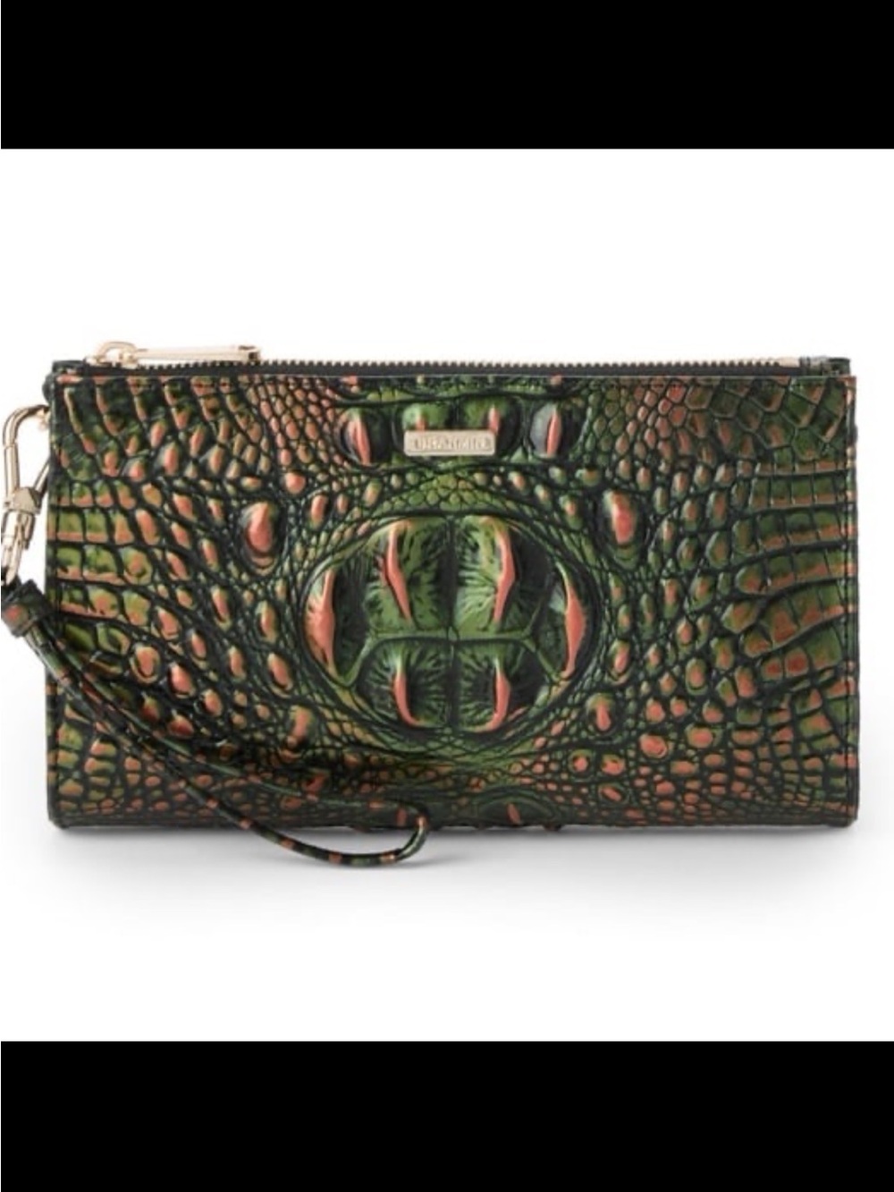 NWT Brahmin daisy leather Melbourne wristlet color samba Melbourne with dust bag